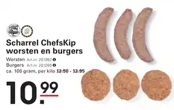 Sligro Scharrel Chefskip worsten en burgers aanbieding