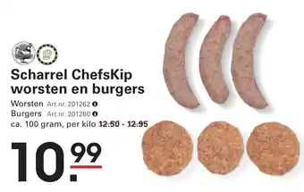 Sligro Scharrel Chefskip worsten en burgers aanbieding