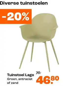 Kwantum Tuinstoel Lago aanbieding