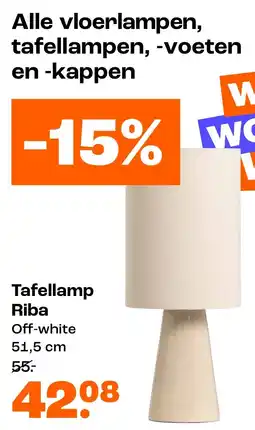 Kwantum Tafellamp Riba aanbieding
