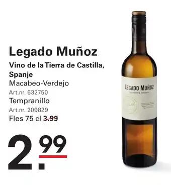 Sligro Legado Muñoz aanbieding