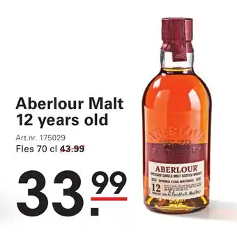 Sligro Aberlour Malt 12 years old aanbieding