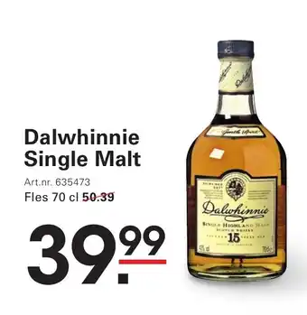 Sligro Dalwhinnie Single Malt aanbieding