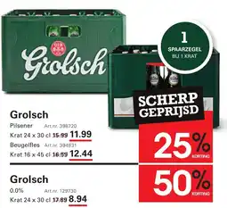 Sligro Grolsch aanbieding