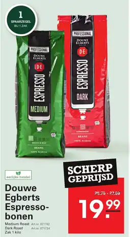 Sligro Douwe Egberts Espresso bonen aanbieding