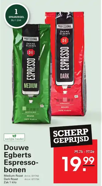Sligro Douwe Egberts Espresso bonen aanbieding