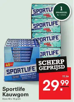 Sligro Sportlife Kauwgom aanbieding