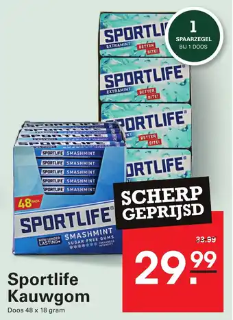 Sligro Sportlife Kauwgom aanbieding