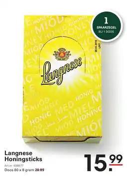 Sligro Langnese Honingsticks aanbieding