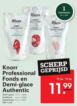 Sligro Knorr Professional Fonds en Demi glace Authentic aanbieding
