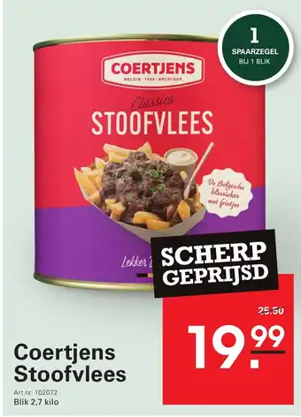 Sligro Coertjens Stoofvlees aanbieding