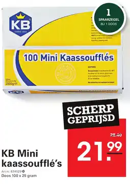 Sligro KB Mini kaassoufflé's aanbieding
