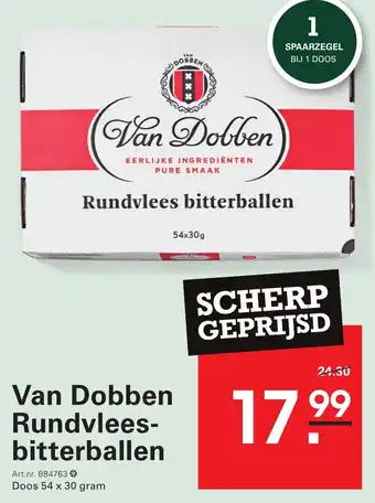 Sligro Van Dobben Rundvlees bitterballen aanbieding