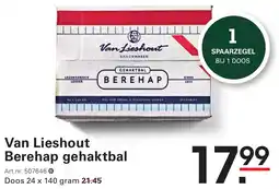 Sligro Van Lieshout Berehap gehaktbal aanbieding