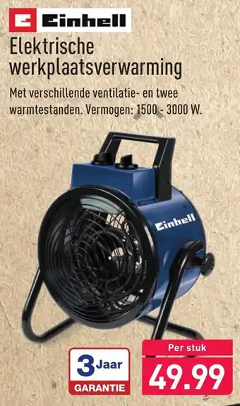 ALDI Einhell Elektrische werkplaatsverwarming 1500-3000 W aanbieding