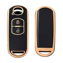 ANWB Dutch Shield Sleutelhoesje Mazda goud A2 Zwart-Goud aanbieding
