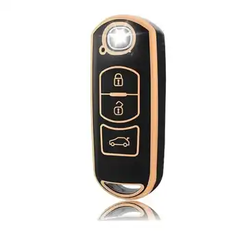 ANWB Dutch Shield Sleutelhoesje Mazda goud A3 Zwart-Goud aanbieding