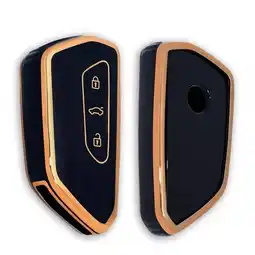 ANWB Dutch Shield Sleutelhoesje VW Skoda goud G Zwart-Goud aanbieding