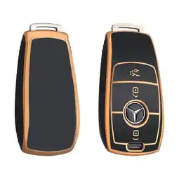 ANWB Dutch Shield Sleutelhoesje Mercedes goud B3 Zwart-Goud aanbieding