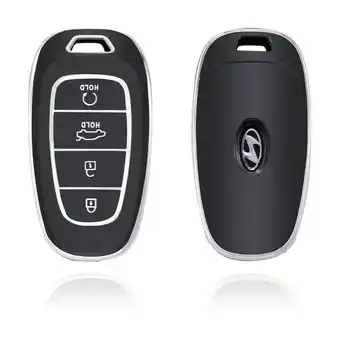 ANWB Dutch Shield Sleutelhoesje Hyundai zwart E4 Zwart-Zilver aanbieding