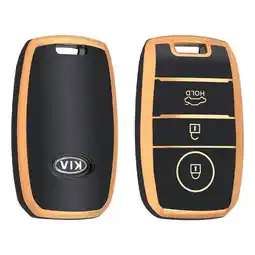 ANWB Dutch Shield Sleutelhoesje Kia goud A3 Zwart-Goud aanbieding