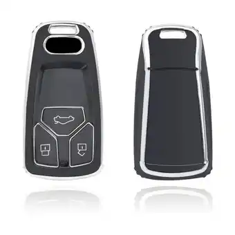 ANWB Dutch Shield Sleutelhoesje Audi zwart B3 Zwart-Zilver aanbieding