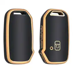 ANWB Dutch Shield Sleutelhoesje Kia goud D5 Zwart-Goud aanbieding