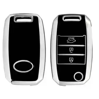 ANWB Dutch Shield Sleutelhoesje Kia zwart B3 Zwart-Zilver aanbieding