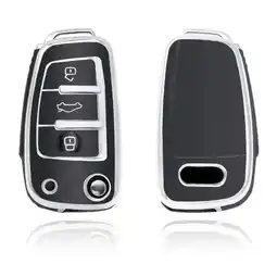 ANWB Dutch Shield Sleutelhoesje Audi zwart C3 Zwart-Zilver aanbieding