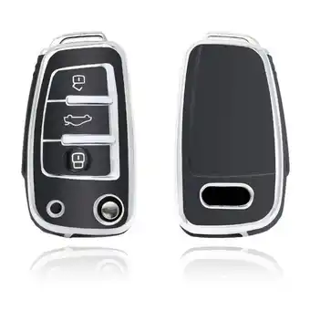ANWB Dutch Shield Sleutelhoesje Audi zwart C3 Zwart-Zilver aanbieding