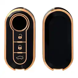 ANWB Dutch Shield Sleutelhoesje Fiat goud A3 Zwart-Goud aanbieding