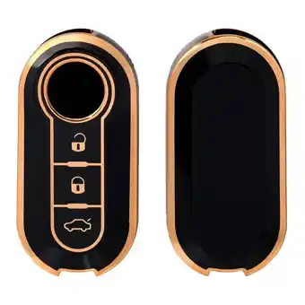 ANWB Dutch Shield Sleutelhoesje Fiat goud A3 Zwart-Goud aanbieding