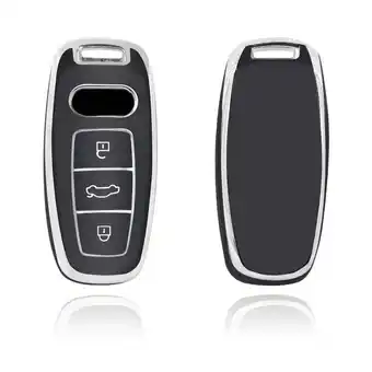 ANWB Dutch Shield Sleutelhoesje Audi zwart D3 Zwart-Zilver aanbieding