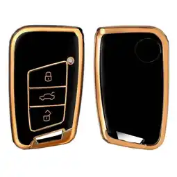 ANWB Dutch Shield Sleutelhoesje VW Skoda goud D Zwart-Goud aanbieding