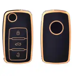 ANWB Dutch Shield Sleutelhoesje VW Skoda goud A Zwart-Goud aanbieding