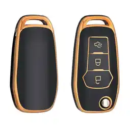 ANWB Dutch Shield Sleutelhoesje Ford goud F3 Zwart-Goud aanbieding