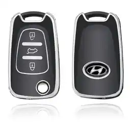 ANWB Dutch Shield Sleutelhoesje Hyundai zwart C3 Zwart-Zilver aanbieding