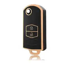 ANWB Dutch Shield Sleutelhoesje Mazda goud C2 Zwart-Goud aanbieding