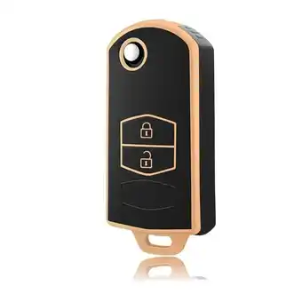 ANWB Dutch Shield Sleutelhoesje Mazda goud C2 Zwart-Goud aanbieding