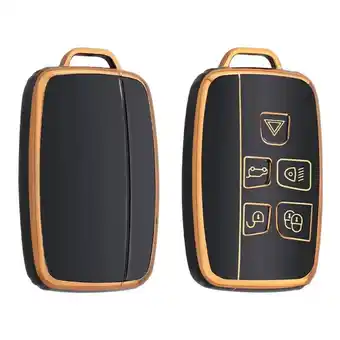 ANWB Dutch Shield Sleutelhoesje Jaguar goud A5 Zwart-Goud aanbieding