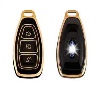 ANWB Dutch Shield Sleutelhoesje Ford goud K3 Zwart-Goud aanbieding