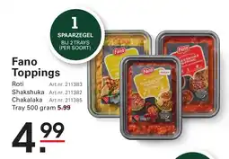 Sligro Fano Toppings aanbieding