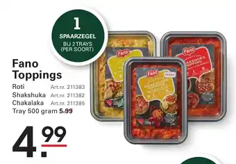 Sligro Fano Toppings aanbieding