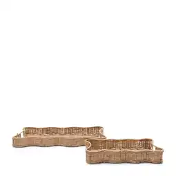 Douglas Rivièra Maison Rivièra Maison - Set van 2 Dienbladen in N01 - Natural van Rattan aanbieding