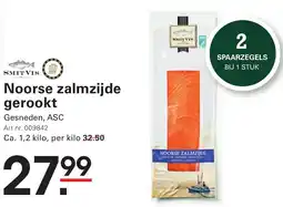 Sligro Noorse zalmzijde gerookt aanbieding