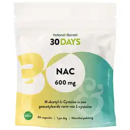Holland & Barrett Holland & Barrett 30DAYS NAC 600mg - 30 capsules aanbieding