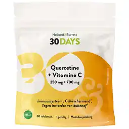 Holland & Barrett Holland & Barrett 30DAYS Quercetine 250mg + Vitamine C 700mg - 30 tabletten aanbieding