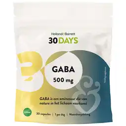 Holland & Barrett Holland & Barrett 30DAYS GABA 500mg - 30 capsules aanbieding