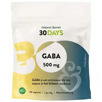Holland & Barrett Holland & Barrett 30DAYS GABA 500mg - 30 capsules aanbieding