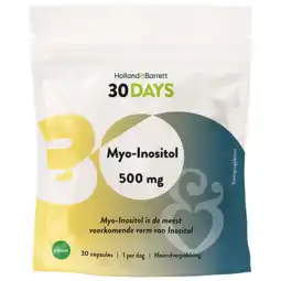 Holland & Barrett Holland & Barrett 30DAYS Myo-Inositol 500mg - 30 capsules aanbieding